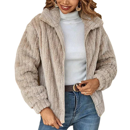 Damen Fleecejacke Weich und Warm Schwarz - Norvielle