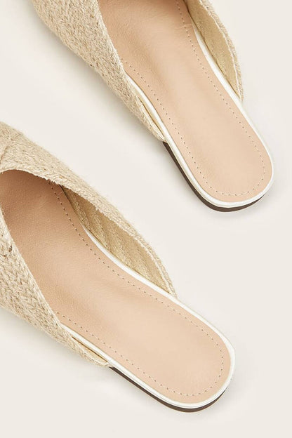 Damen Mules Espadrille Spitze