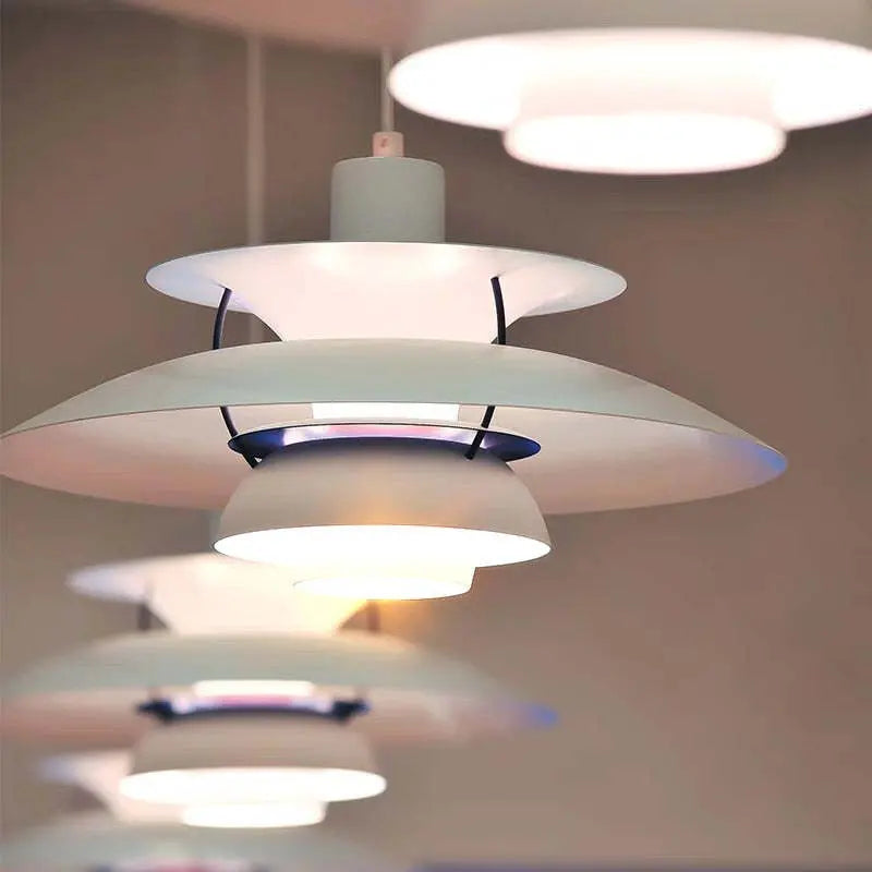 MaxMosaic | Moderne Schatten LED Hängelampe Buntes Metall Wohn/Schlafzimmer/Esszimmer Zendoo.de