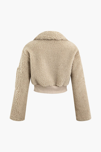Misha Damen Cargohose Teddy-Cropped-Jacke-Set