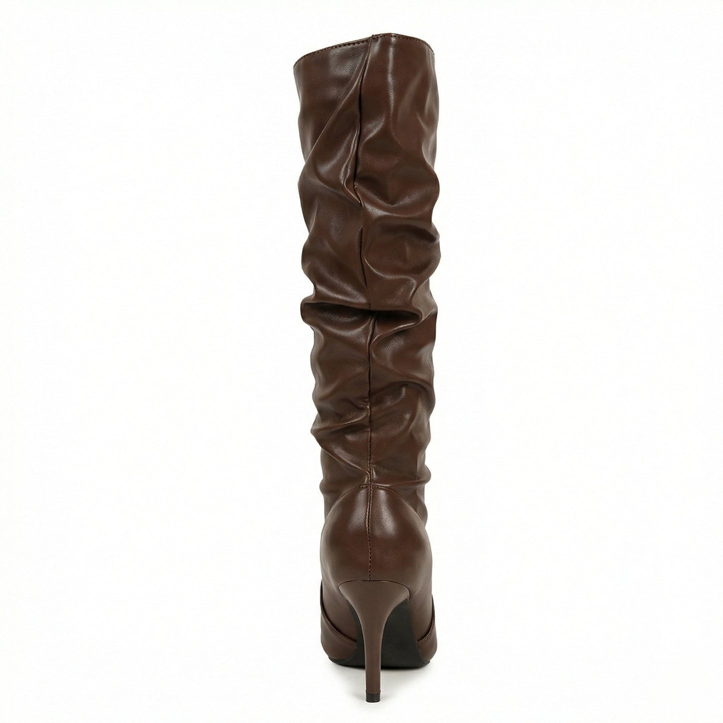 Damen High Heels Stiefel Gerafft