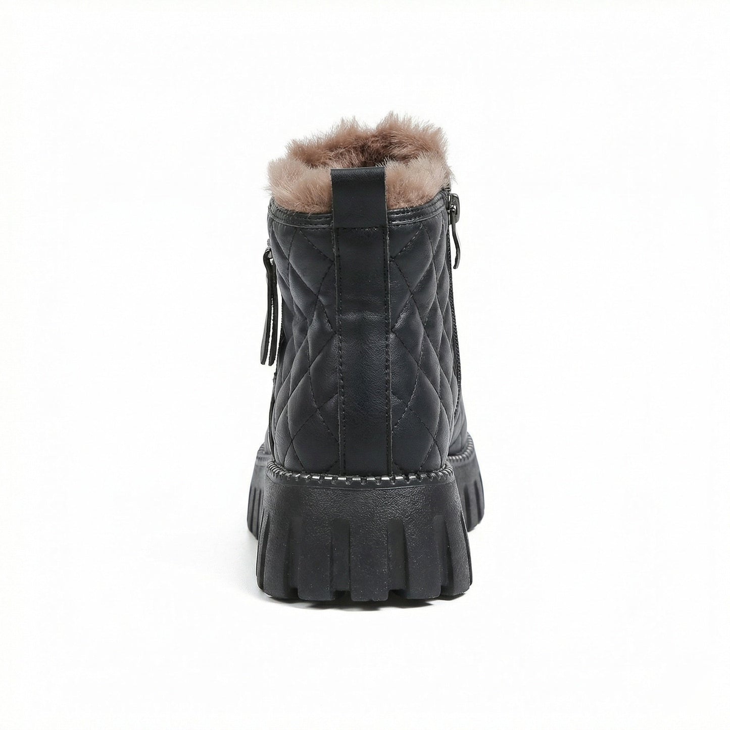 Damen Orthopädische Schneestiefel Warm Isoliert Schwarz - Norvielle