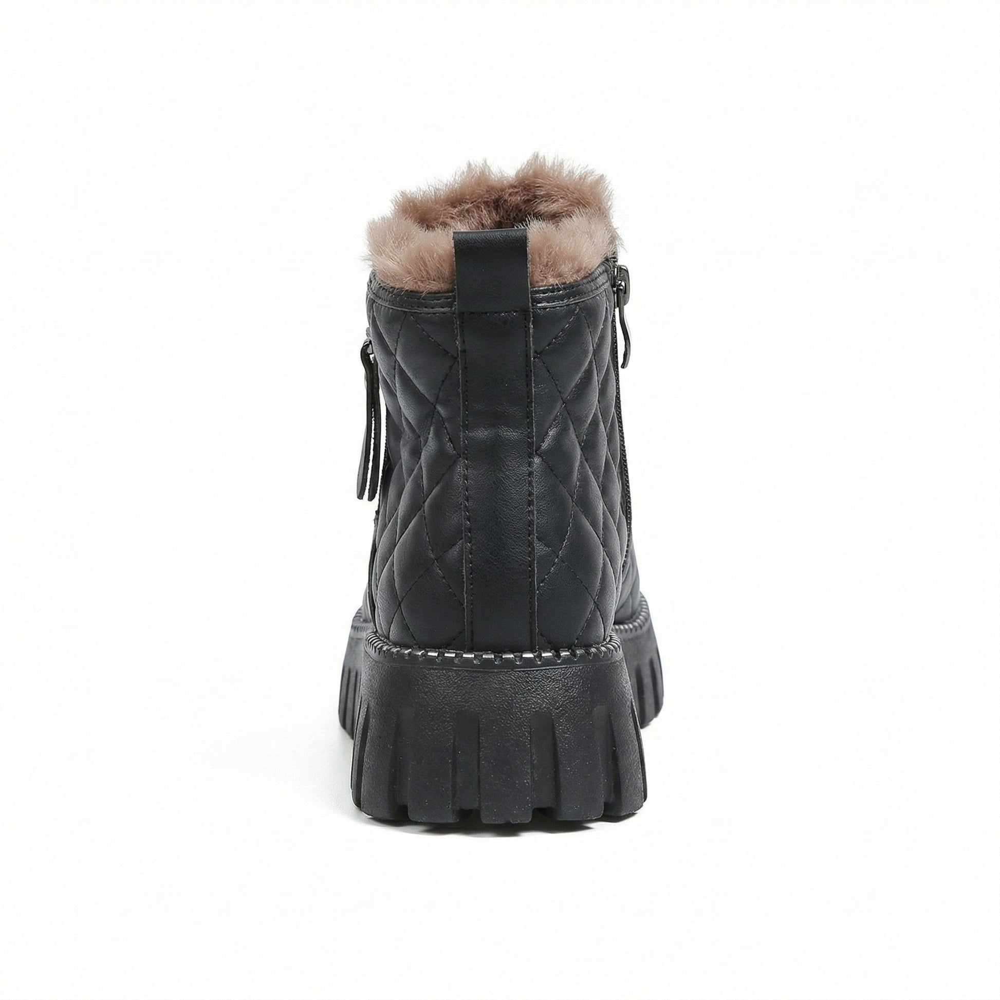 Damen Orthopädische Schneestiefel Warm Isoliert Schwarz - Norvielle