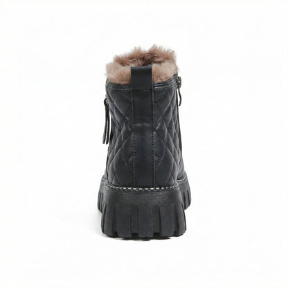Damen Orthopädische Schneestiefel Warm Isoliert Schwarz - Norvielle