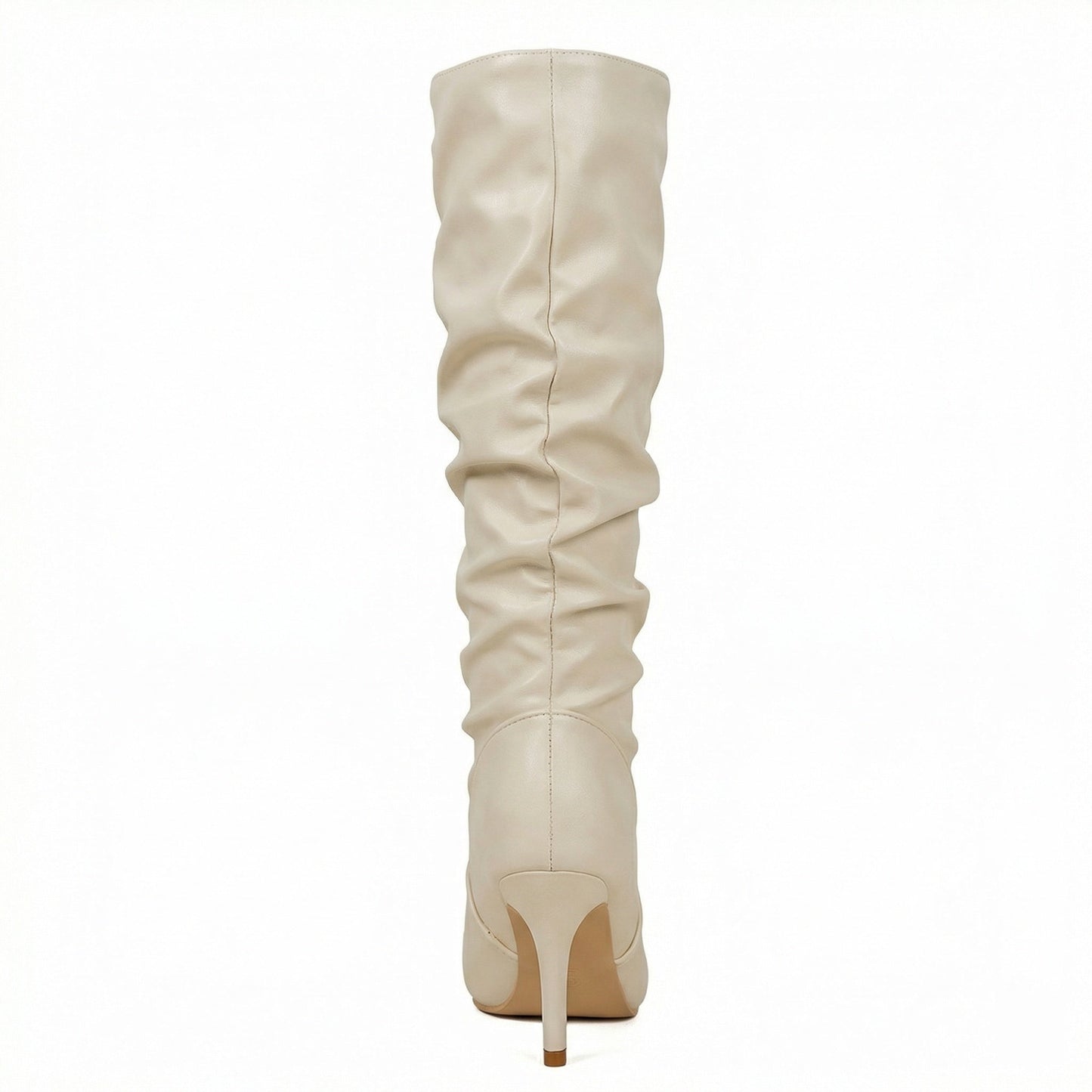 Damen High Heels Stiefel Gerafft