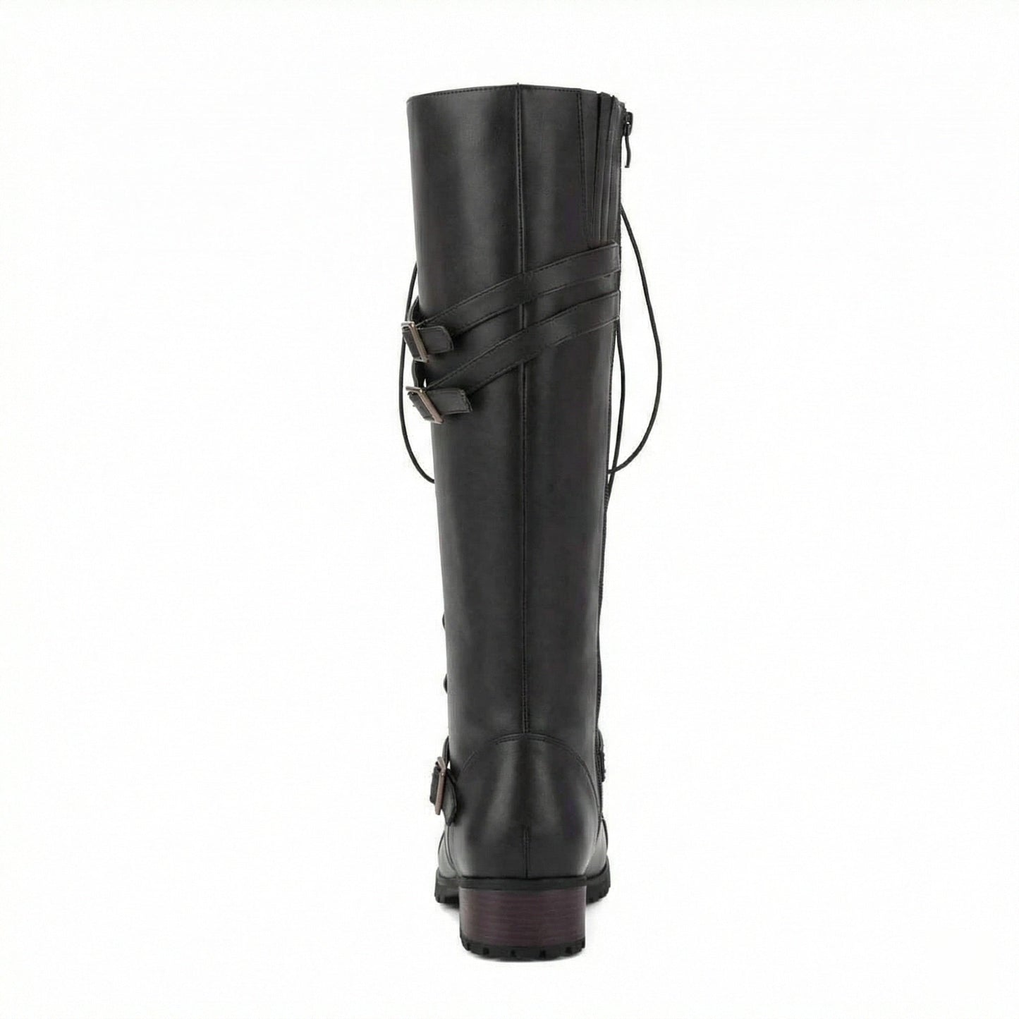 Damen Steampunk Stiefel Leder Vintage Braun