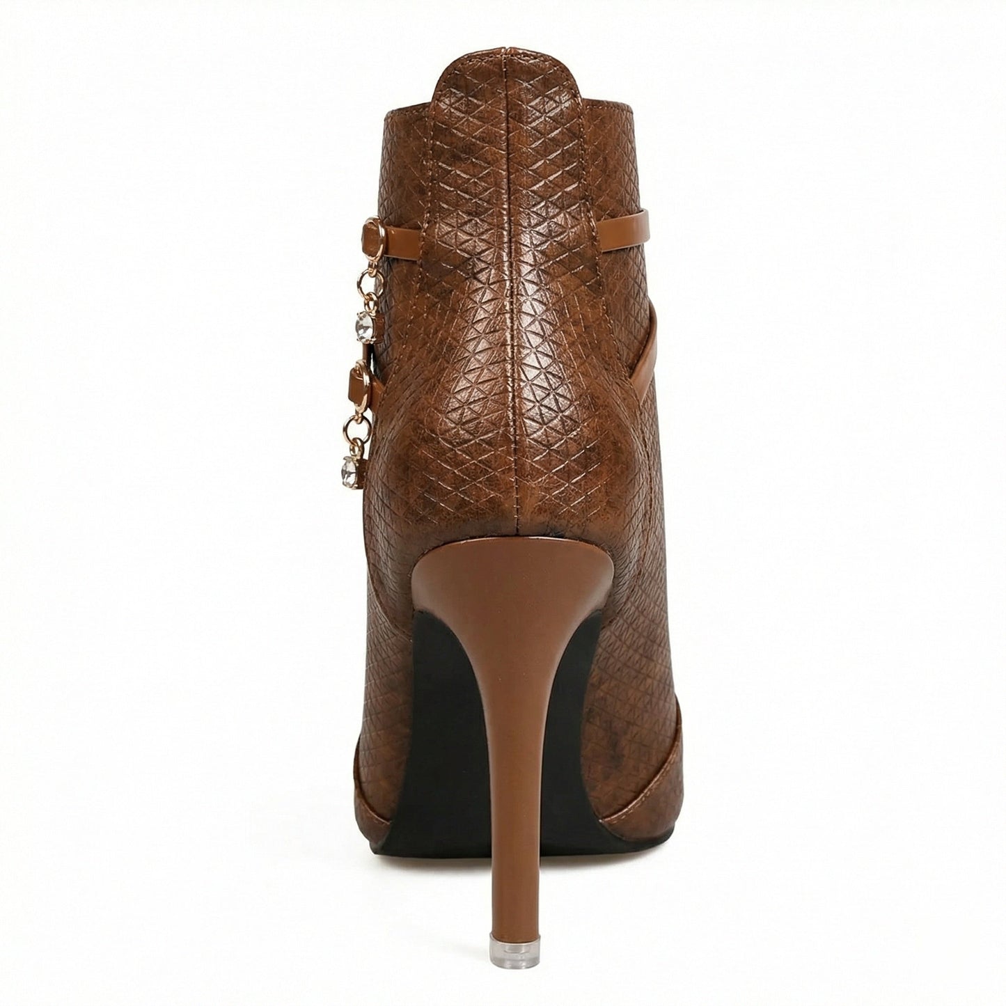 Damen Stiefeletten Spitze Schwarz - Norvielle