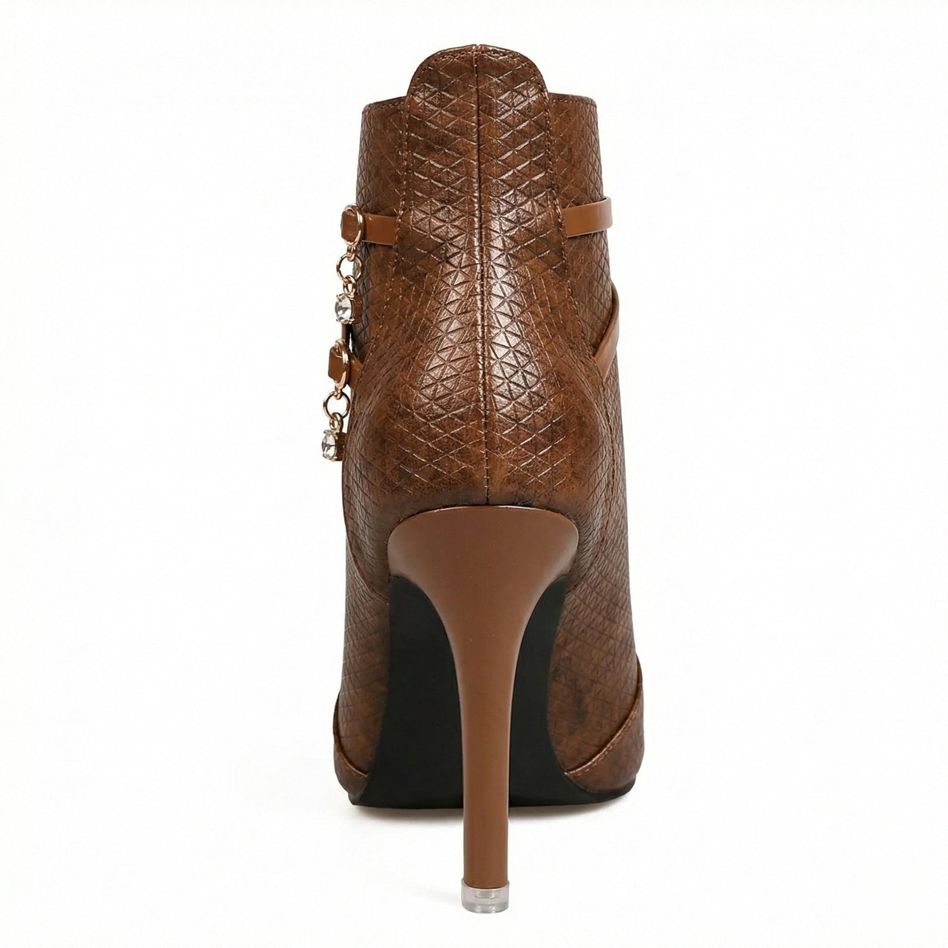 Damen Stiefeletten Spitze Schwarz - Norvielle