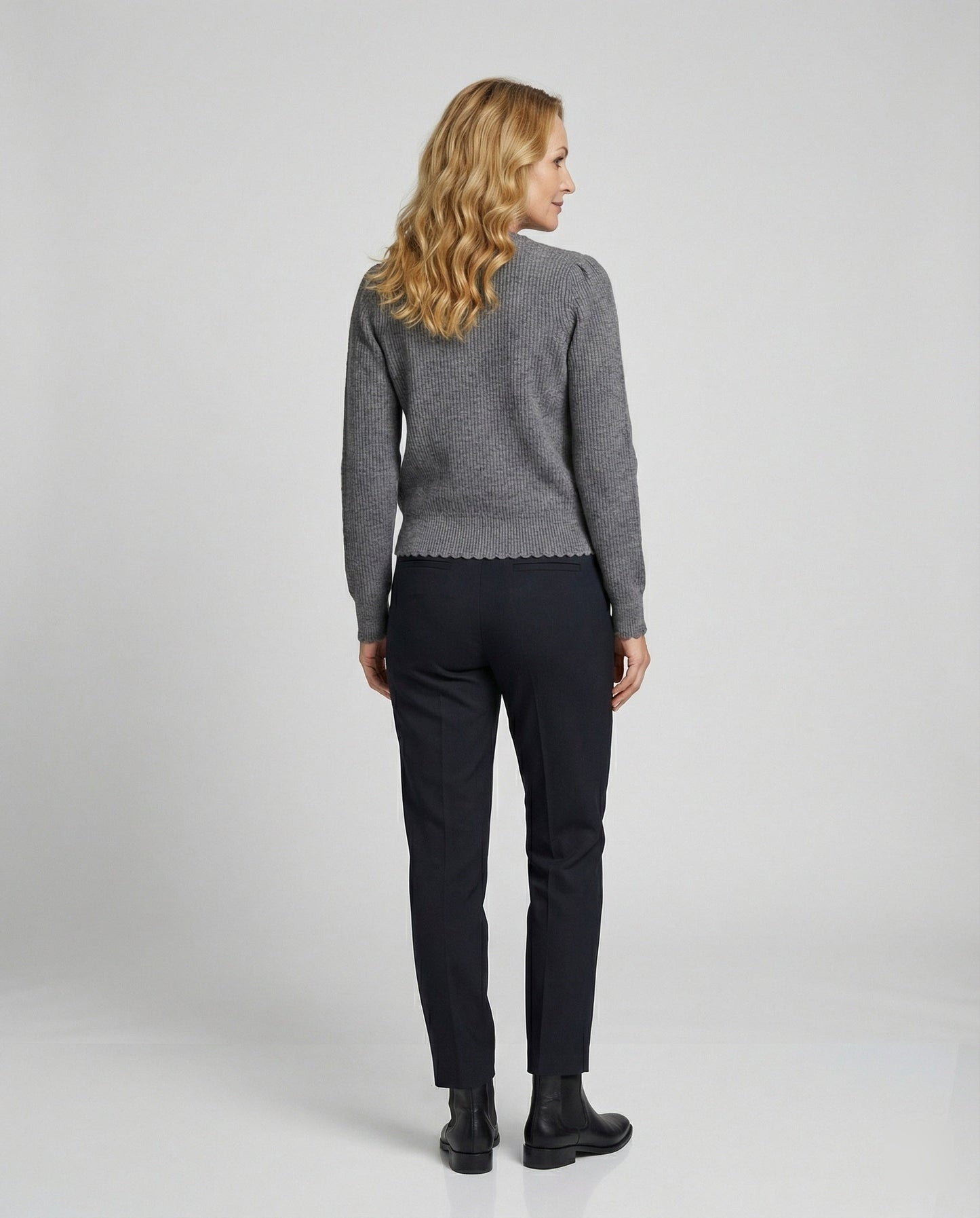Damen Cardigan Nierenknöpfe Modern
