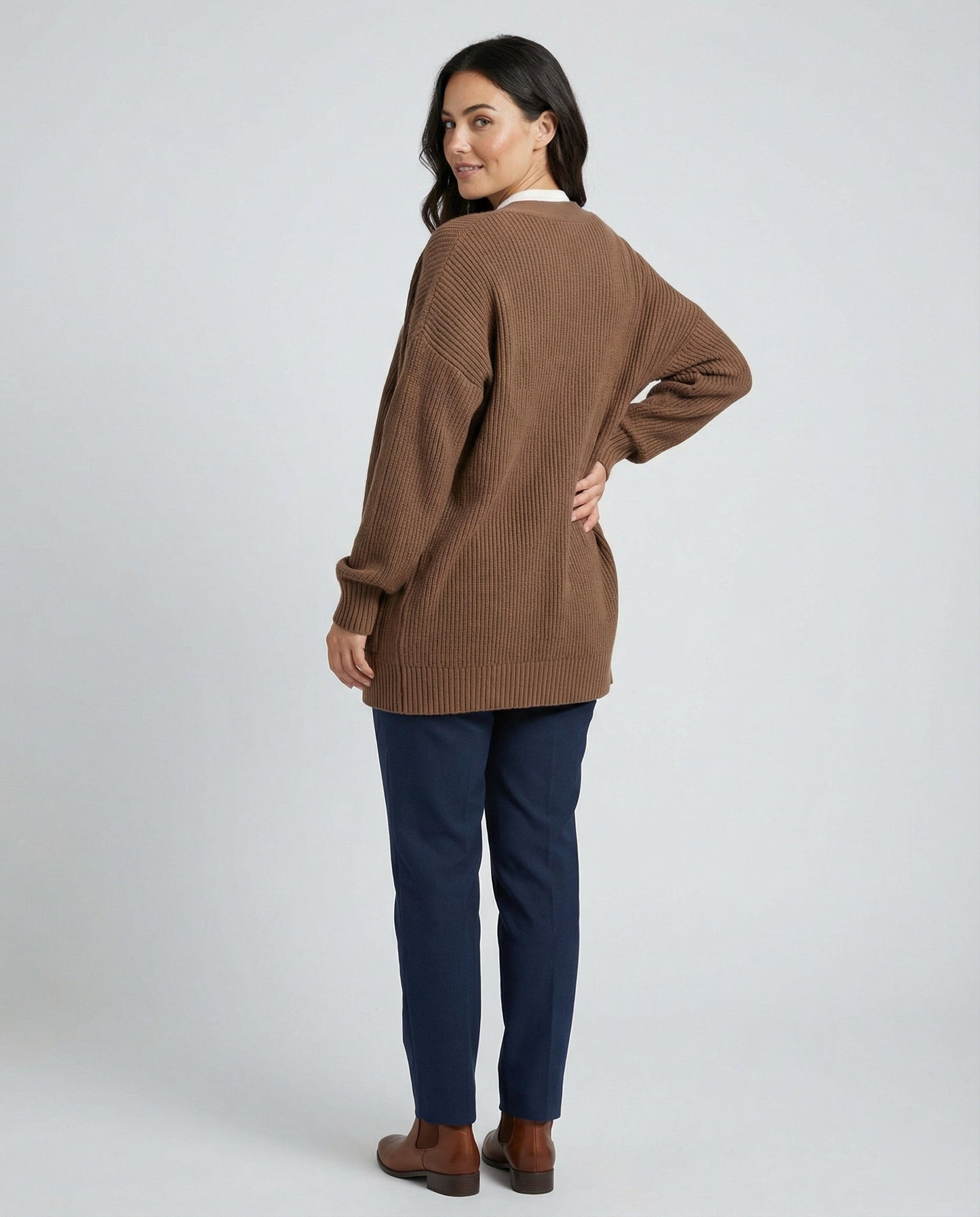 Damen Cashmere Cardigan Weich Modern