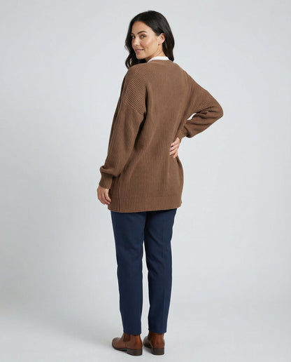 Damen Cashmere Cardigan Weich Modern