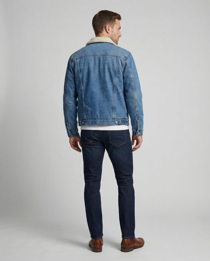 Herren Denim-Jacke Warm Winter
