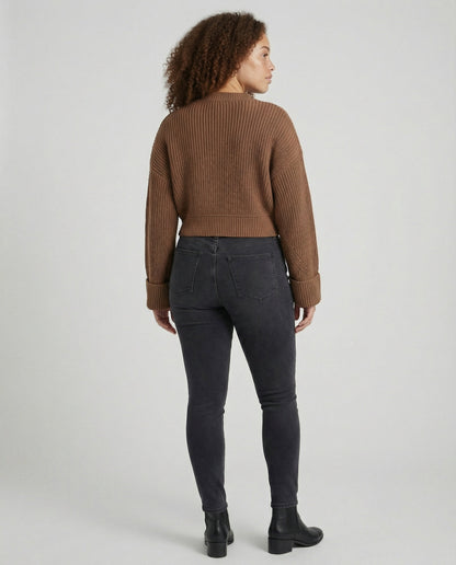 Damen Pullover V-Ausschnitt Modern