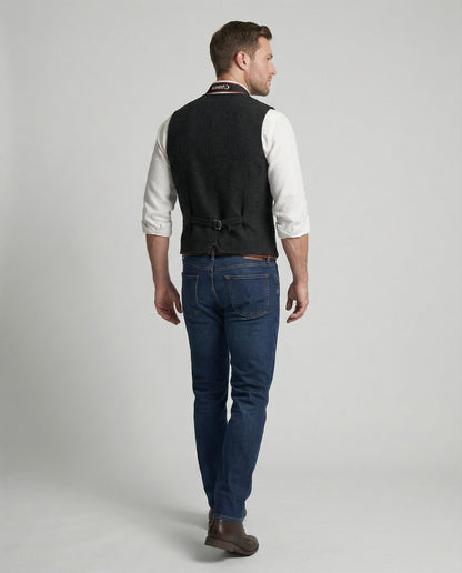 Herren Weste Slim Fit Modern