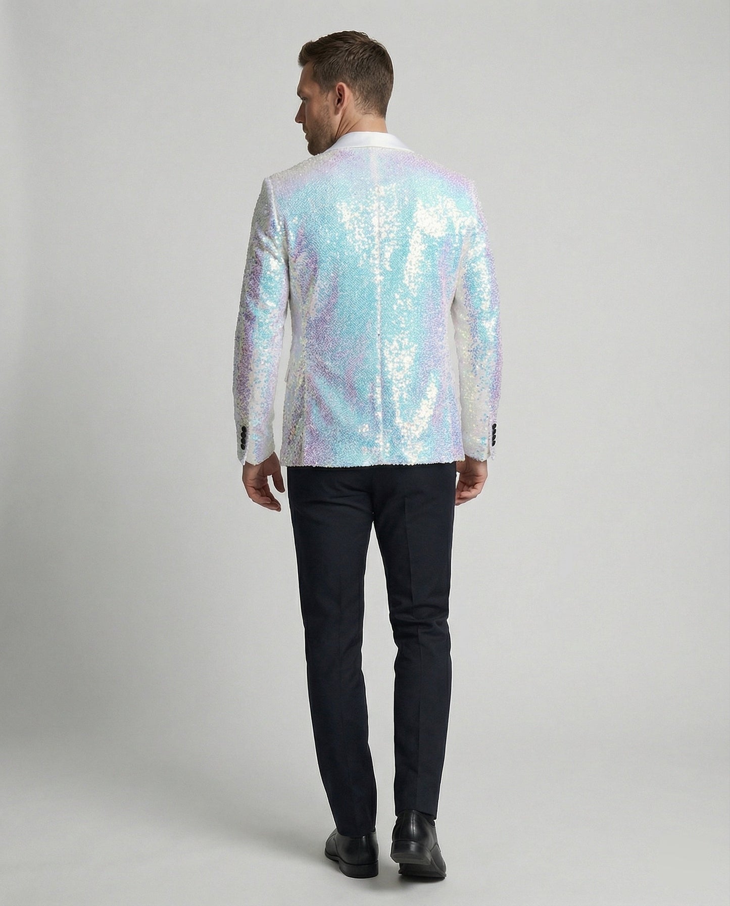 Herren Blazer Pailletten Glamour