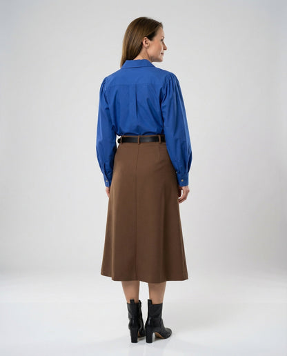 Damen Bluse Puffärmel Elegantes Oberteil