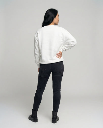 Unisex Pullover Rundhals Modern Groß