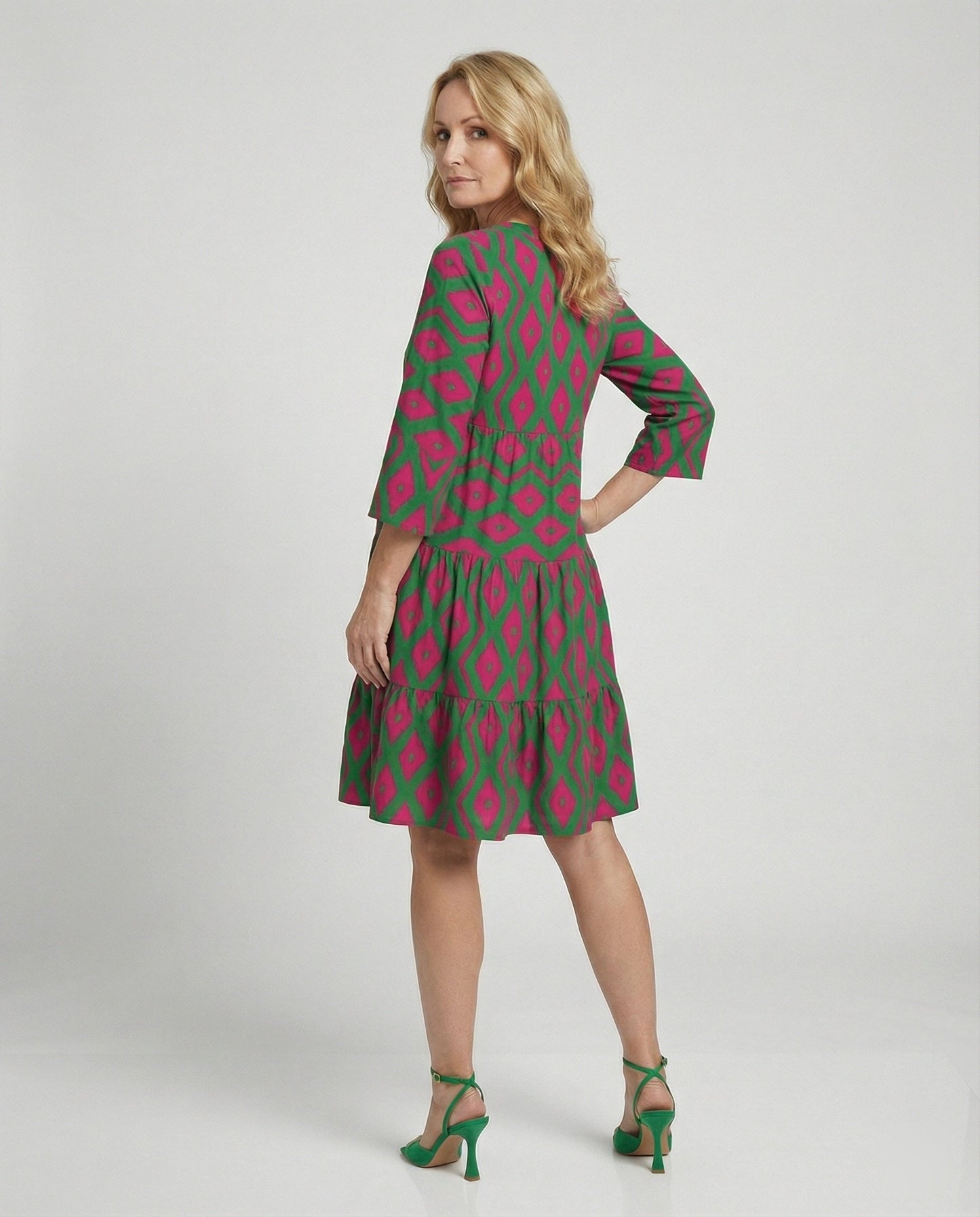 Damen Sommerkleid Leicht Blumenprint