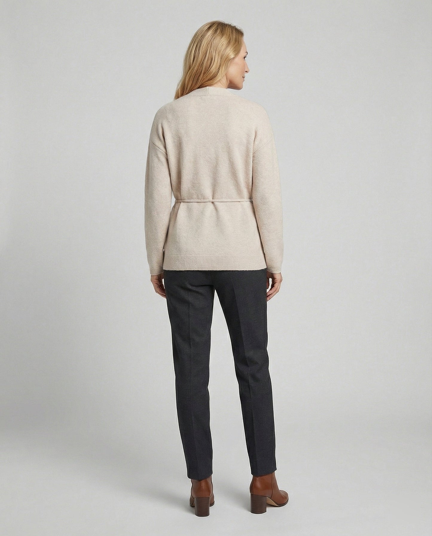 Damen Strickjacke Übergröße Mit Gürtel
