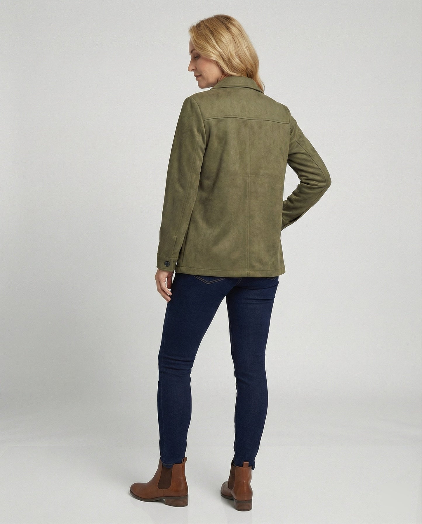 Damen Velourslederjacke Modernes Design