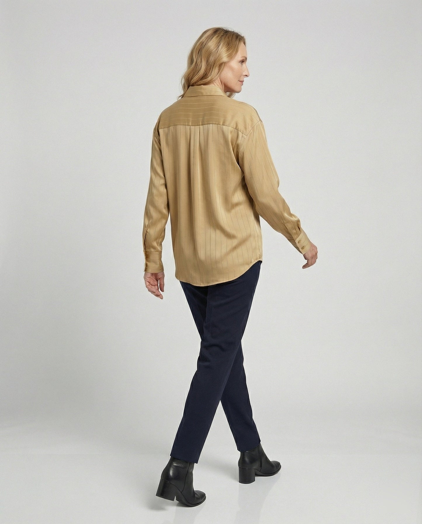 Damen Bluse Streifenmuster Elegantes Oberteil