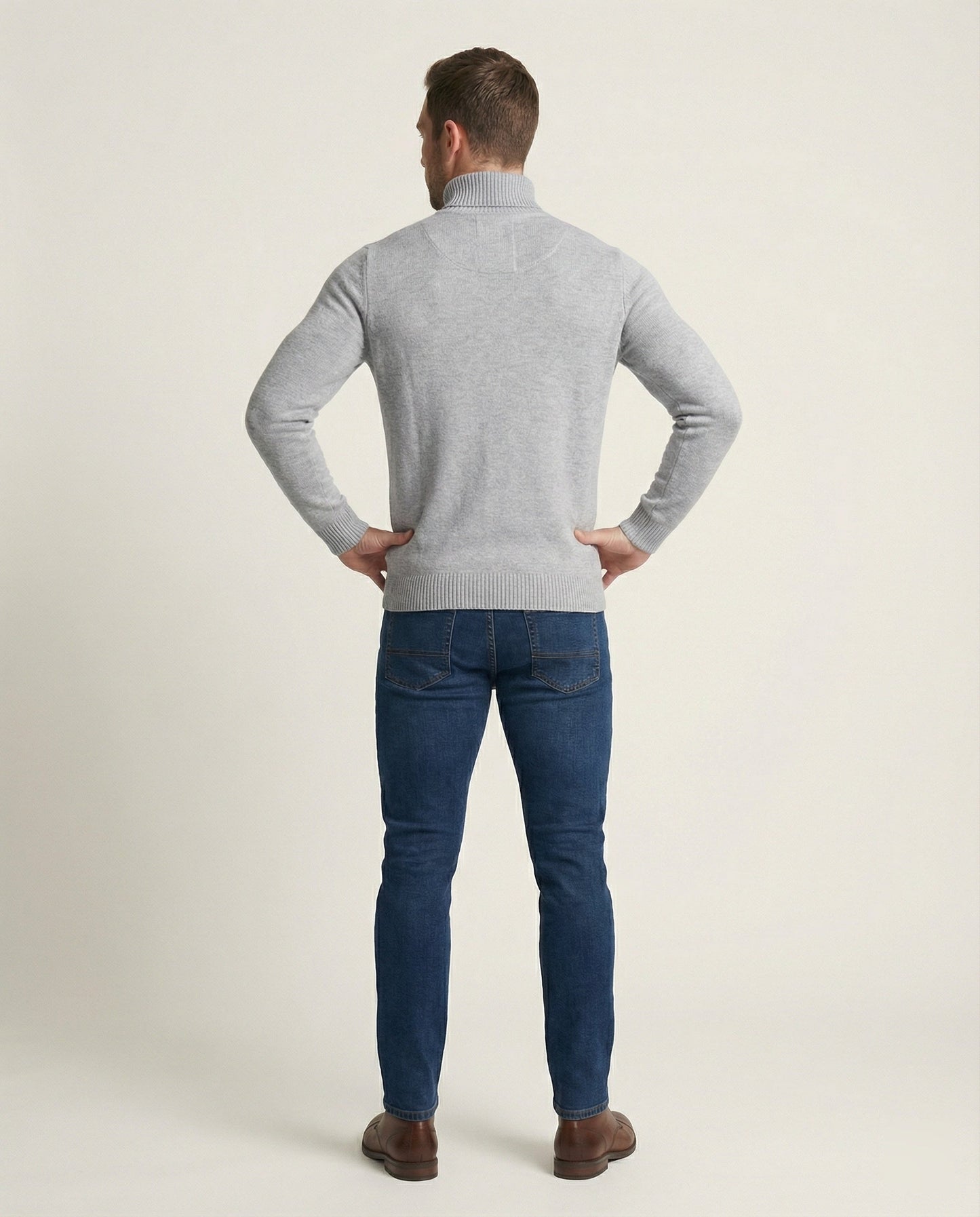 Merinowolle Rollkragenpullover Weich Warm