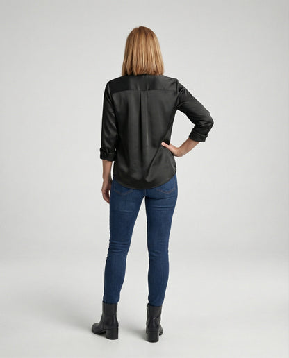 Damen Bluse Kurzarm Elegant