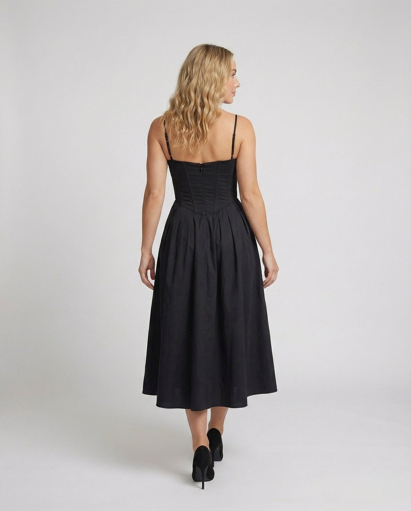 Damen Abendkleid Tailliert Schwingrock Langkleid