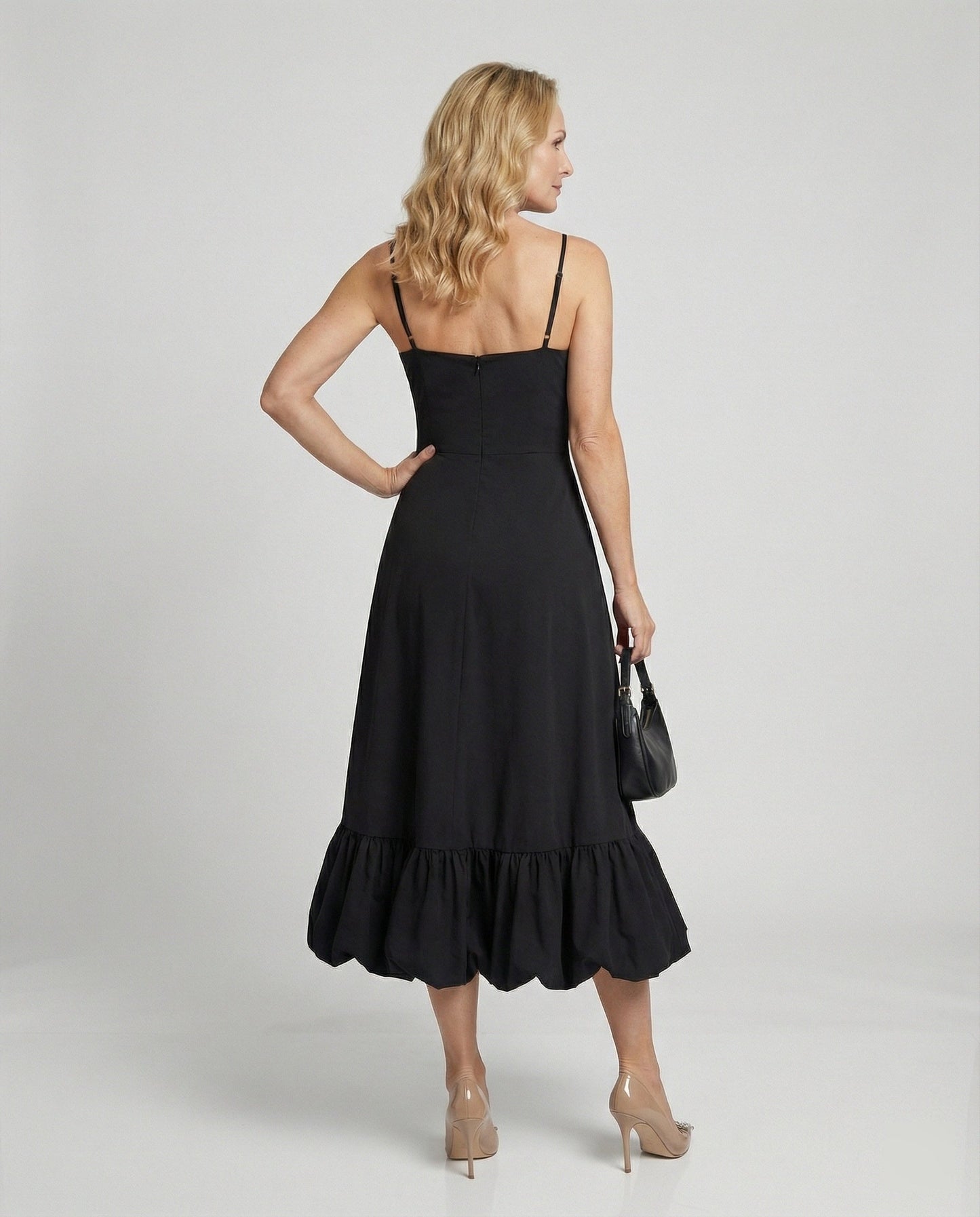 Damen Maxikleid Dünne Träger Sommerkleid