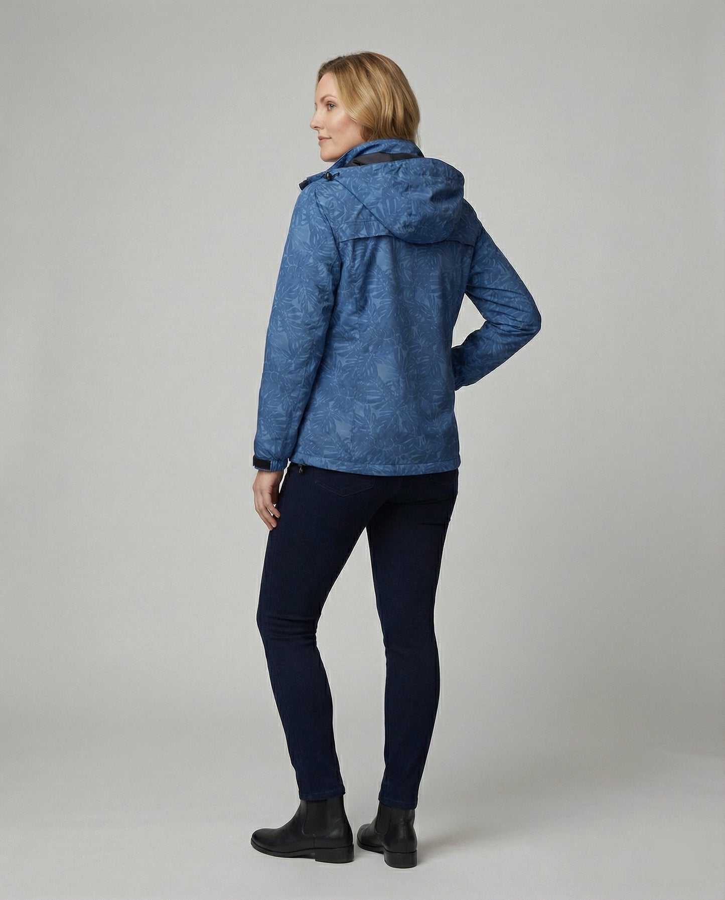 Wasserdichte Windjacke mit Verstellbarer Kapuze und Reißverschluss