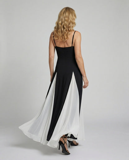 Damen Maxikleid Lang mit Schlitz Elegant