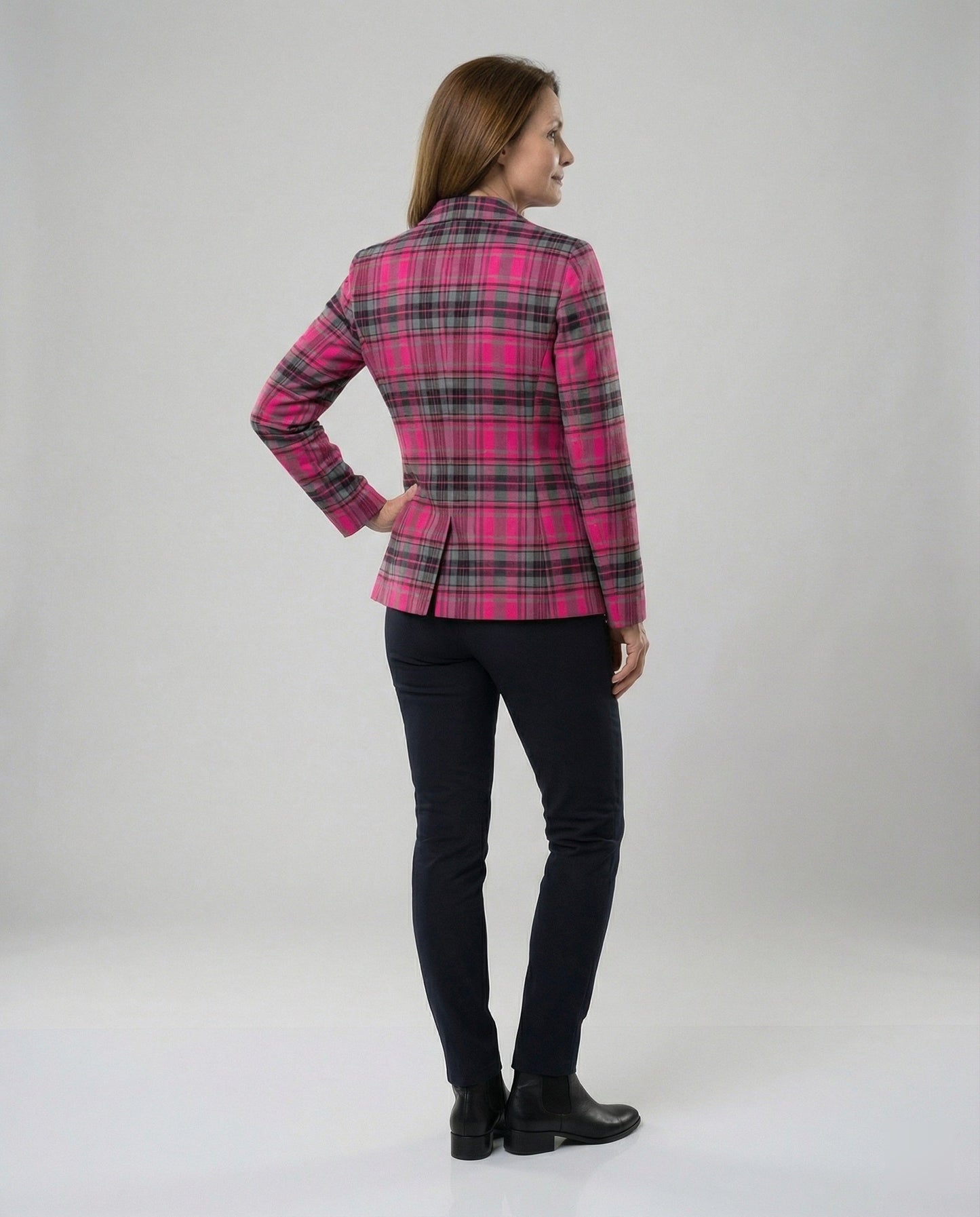 Damen Blazer Karierter Business Stil