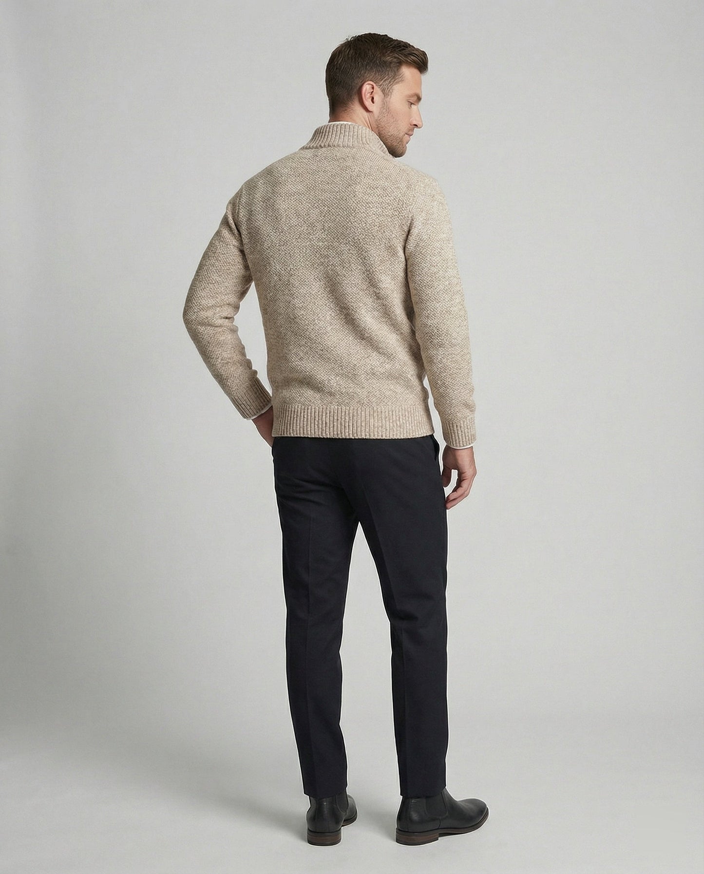 Herren Steppjacke Elegante Reißverschluss