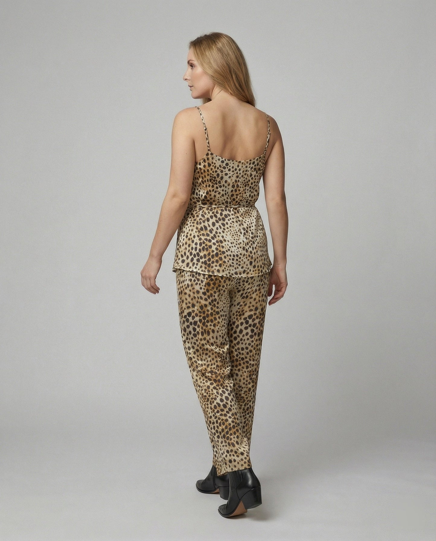 Damen Leinenhose Tiermuster Sommer