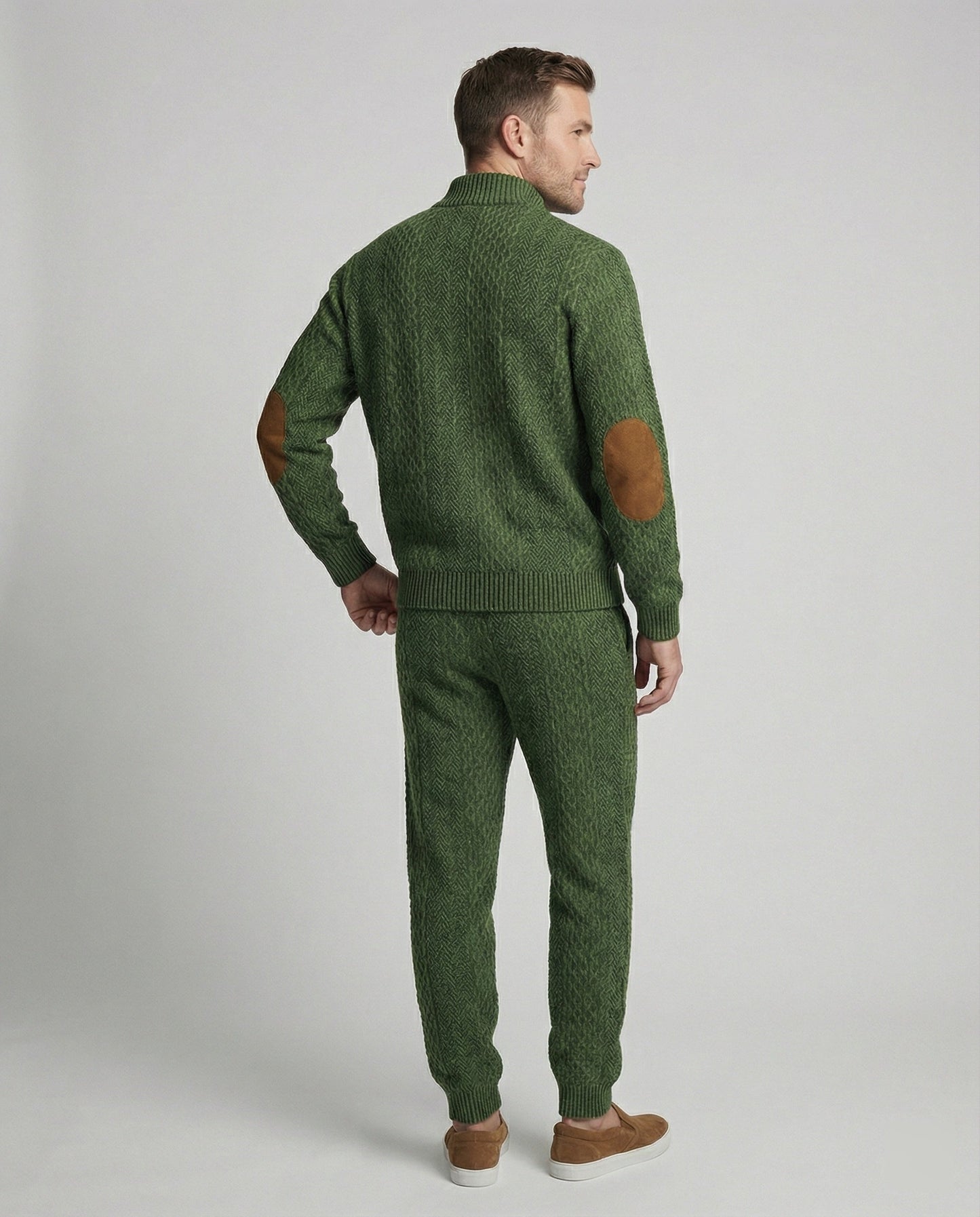 Herren Strickanzug Langarm Stehkragen Modern