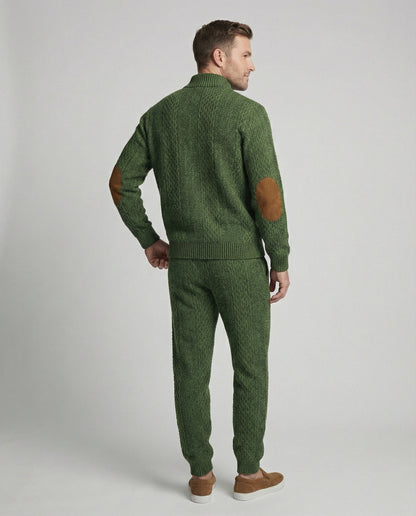 Herren Strickanzug Langarm Stehkragen Modern