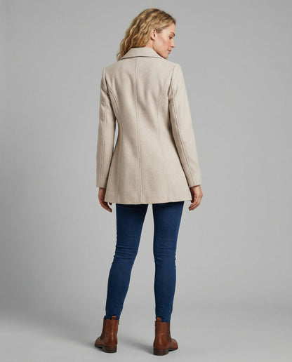 Damen Blazer Lang Tailliert Elegant