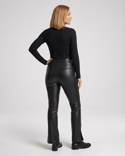 Damen Leggings Stretch Kunstleder