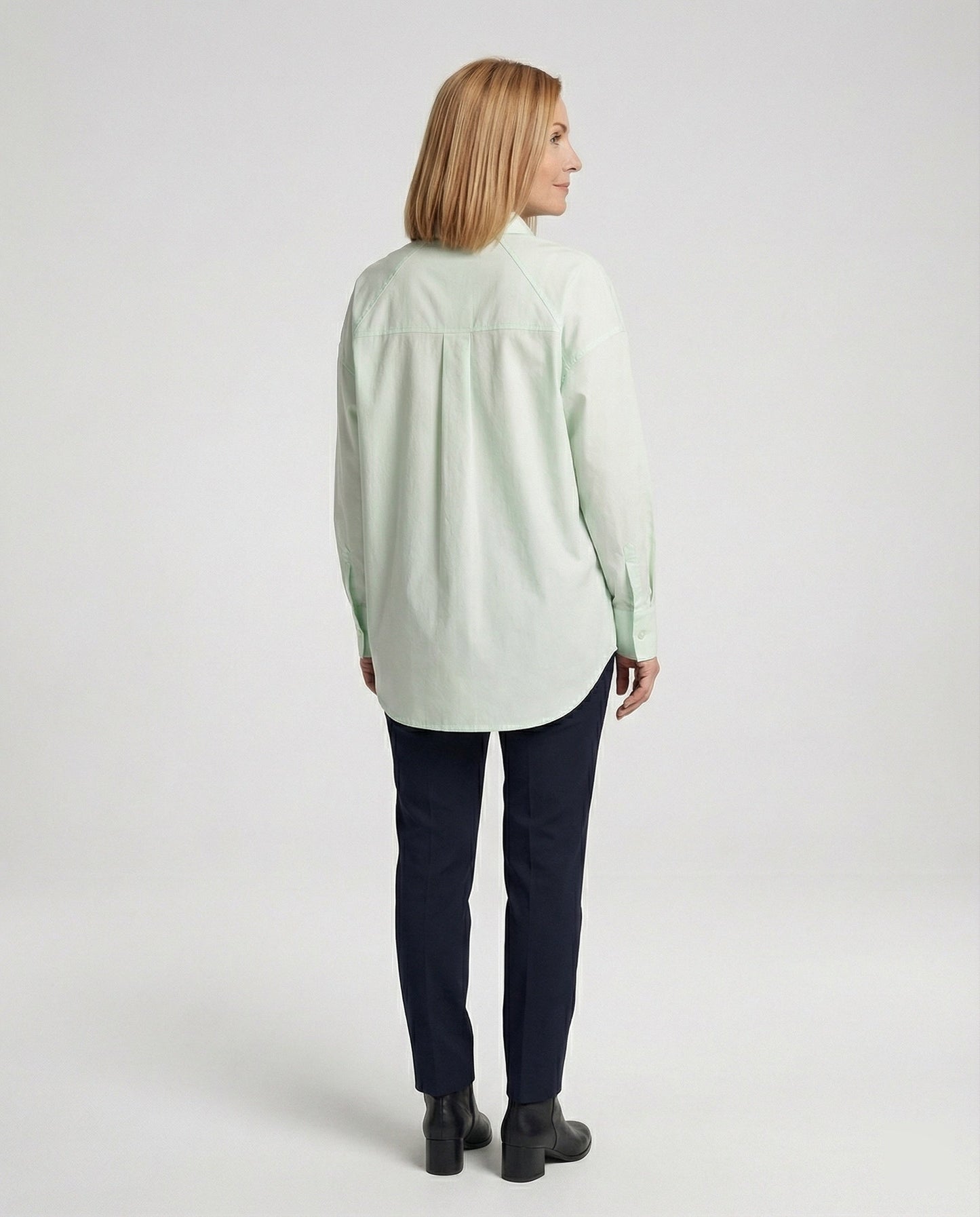 Damen Oversized Hemdbluse aus Baumwolle Bequem