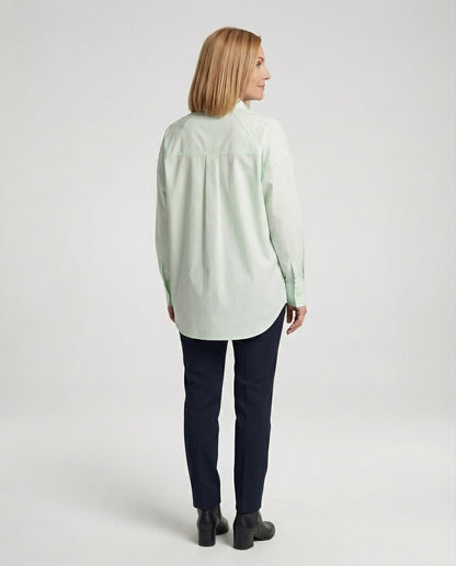 Damen Oversized Hemdbluse aus Baumwolle Bequem