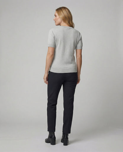 Damen Kurzarm-Pullover Baumwolle Modern