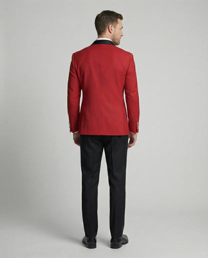 Herren Doppelreiher Blazer Elegant Goldknöpfe Modern