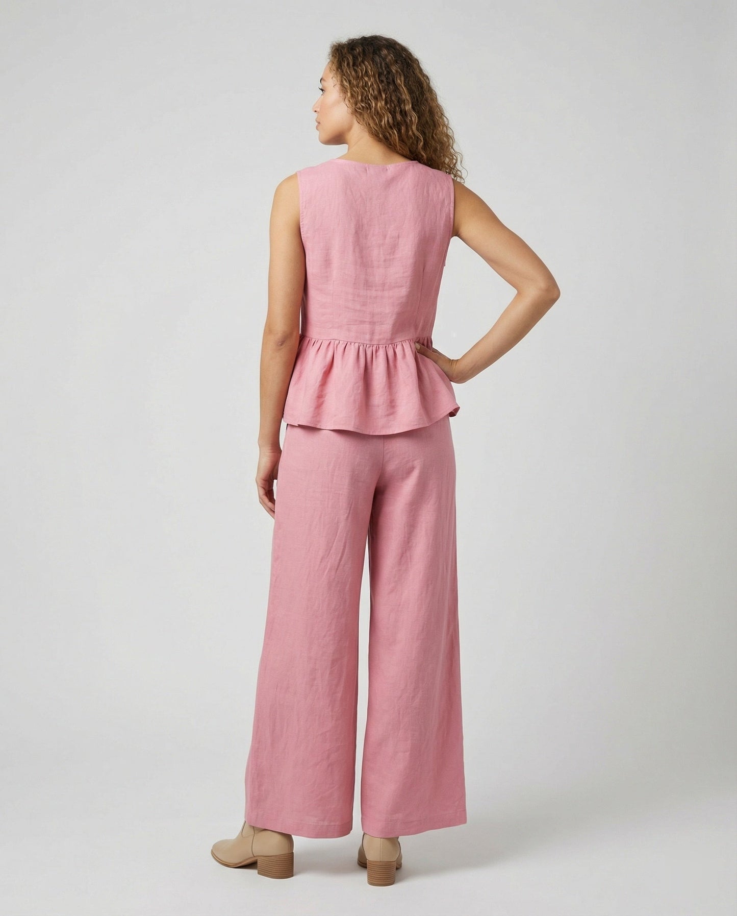 Damen Leinenhosenanzug Moderner Businesslook