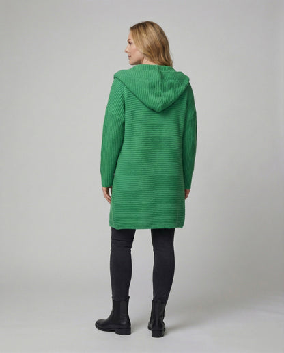 Damen Wolle Weste mit Kapuze Modern