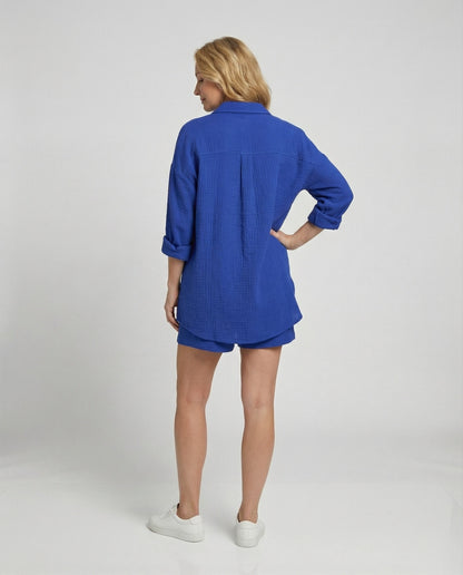Damen Oversized Langarmbluse Groß