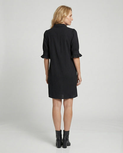 Damen Hemdblusenkleid Sommer Taschen
