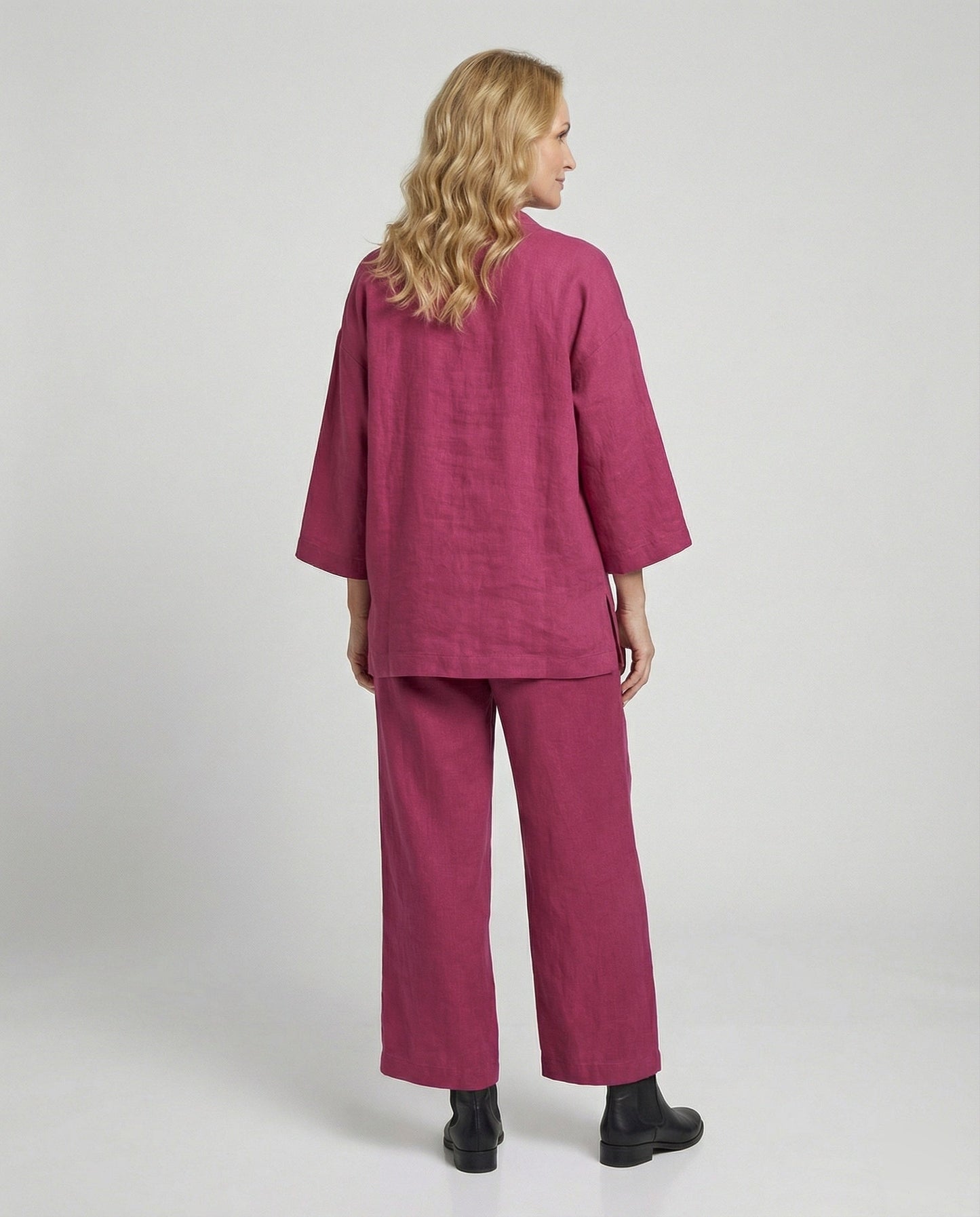 Damen Oversized Bluse Set Zweiteiler Modern