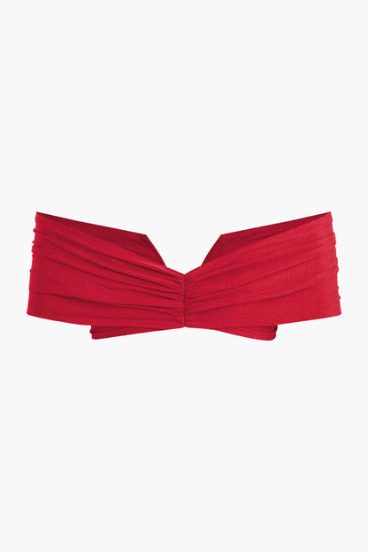 Damen Off-Shoulder-Set Drapierung Elegantes Oberteil
