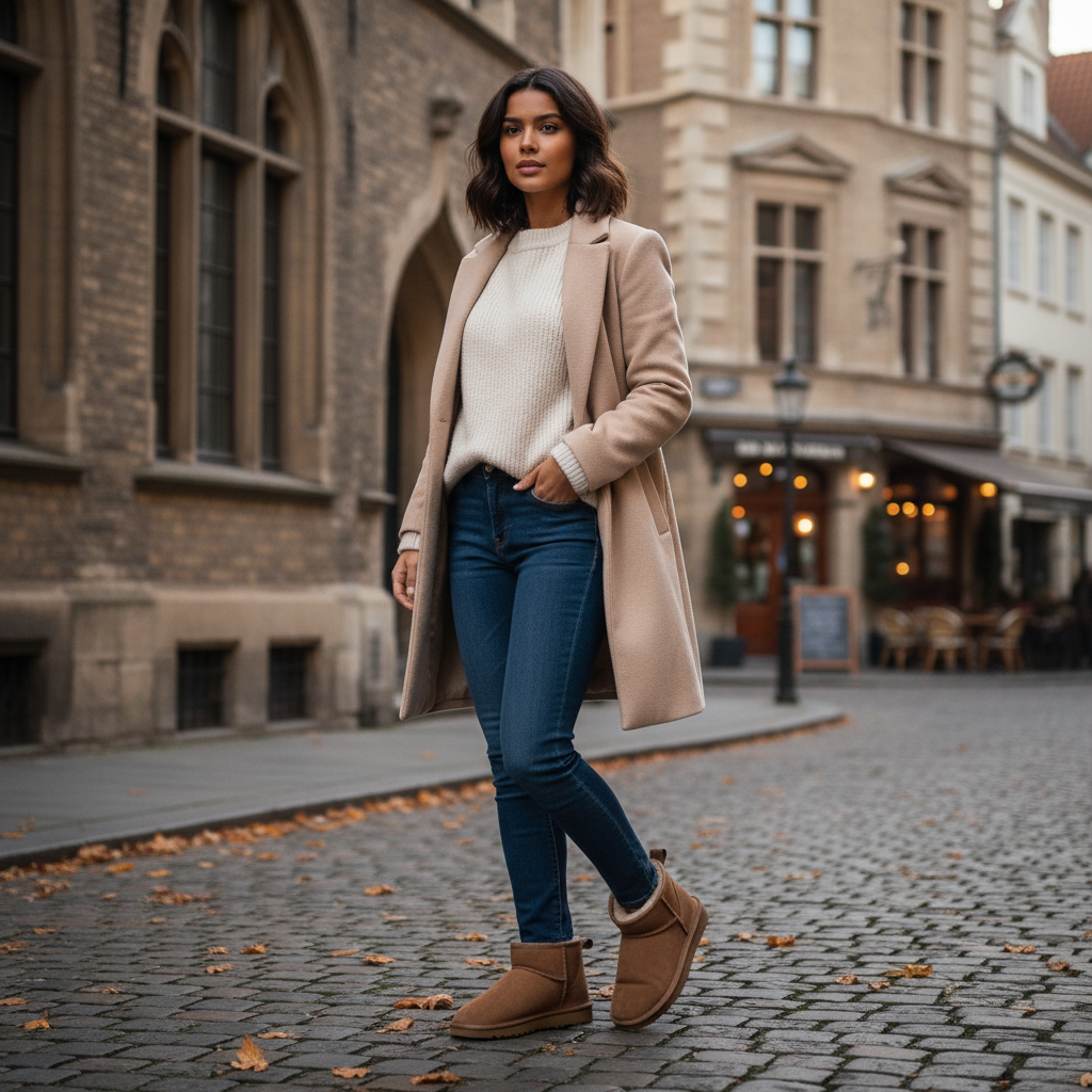 Damen Winterstiefel Gefüttert Warm Wollfutter