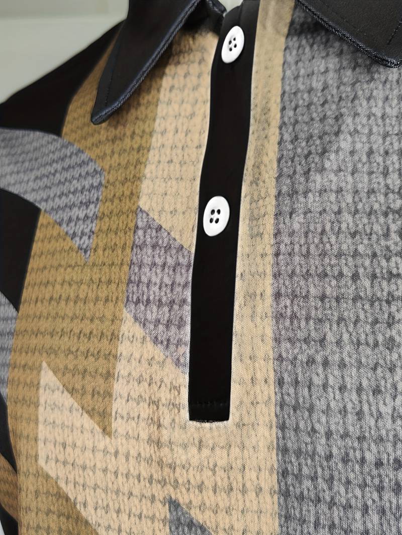 Herren Polo-Shirt Lässig Vintage-Style